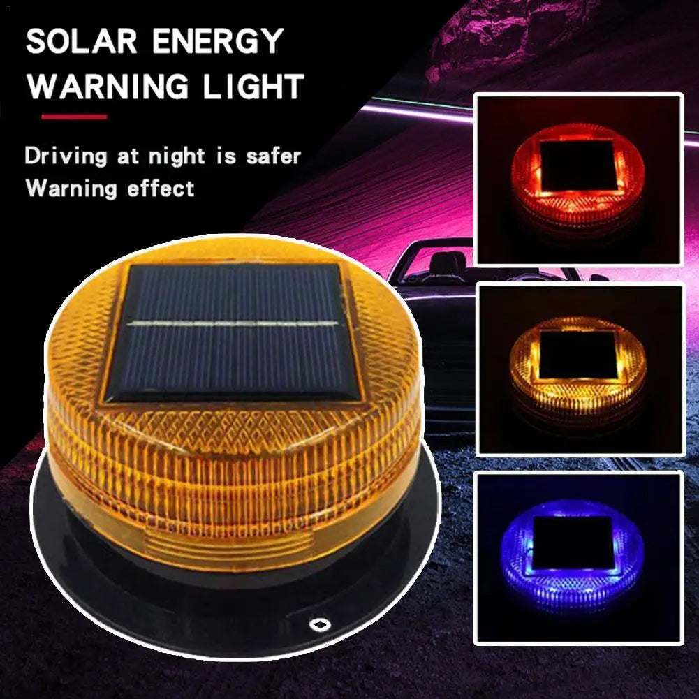 Wireless Solar-Powered Magnetic Warning Light – Emergency Strobe Beacon with Night Sensor for Cars, Trucks & Vehicles