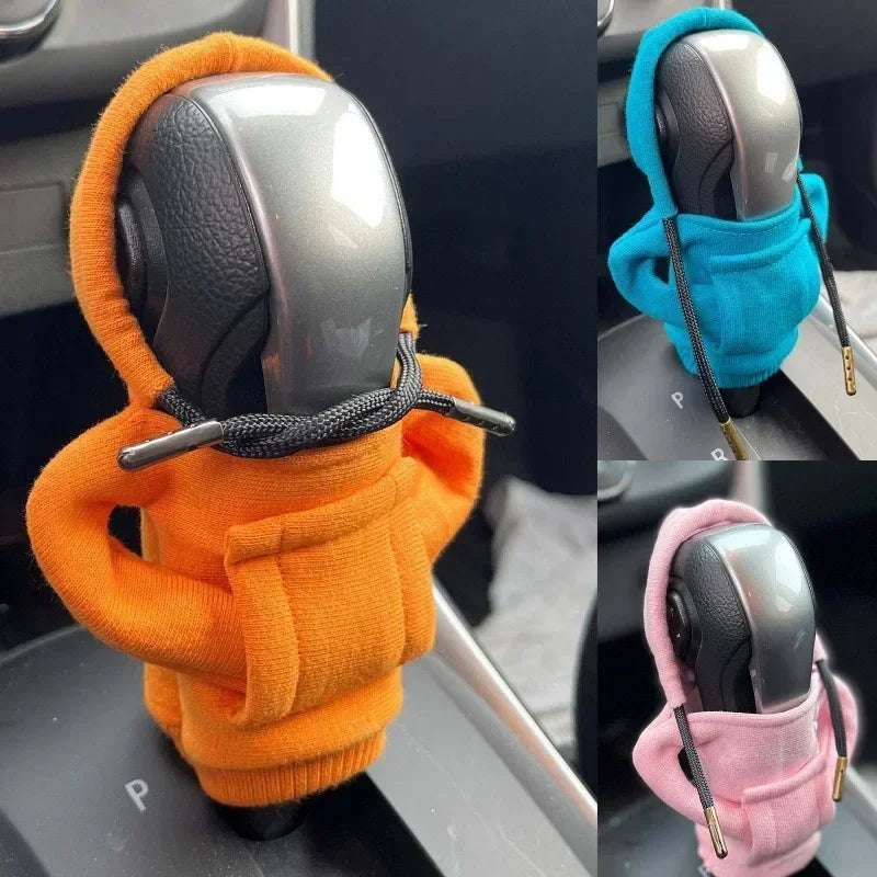 Universal Gear Shift Hoodie Cover - Stylish Shift Lever Decoration for Manual & Automatic Cars | Easy Fit Interior Decor