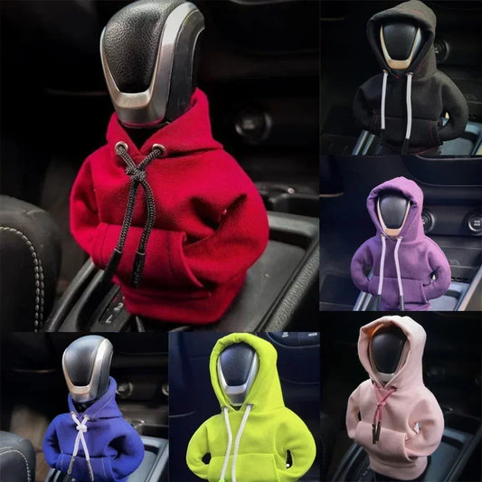 Universal Gear Shift Hoodie Cover - Stylish Shift Lever Decoration for Manual & Automatic Cars | Easy Fit Interior Decor