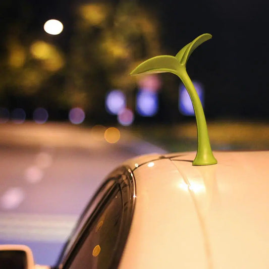 3D Green Sprout Car Roof Decoration Sticker – Unique Anti-Collision Ornament for Exterior Styling