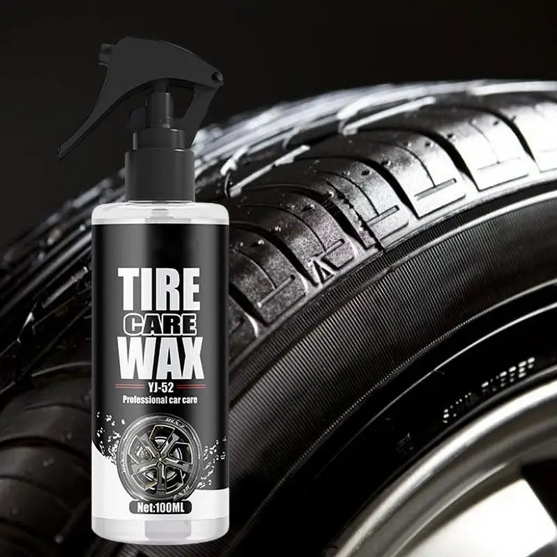 Car Tire Shine Wax - Waterproof Tire Polish & Refurbishment Coating | 3.38oz for Car, Truck, and Rubber Trim Protection