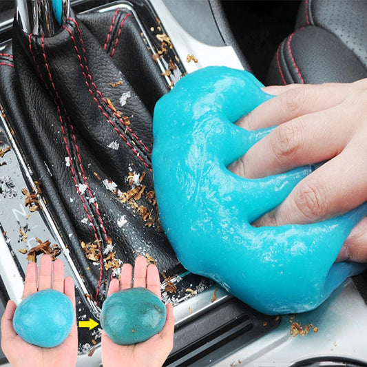 Reusable Car Dust Cleaning Gel – Magic Gel Slime for Interior, Air Vents, and Keyboard Dust Removal