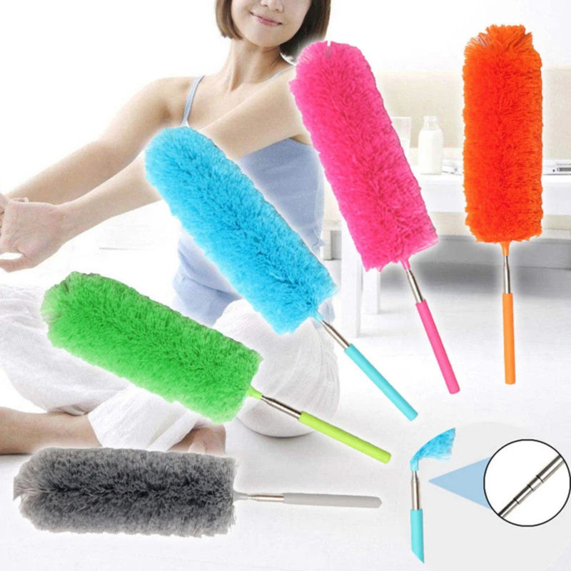 Extendable Microfiber Duster Brush - Anti-Dust Cleaner for Car, Home, and Furniture