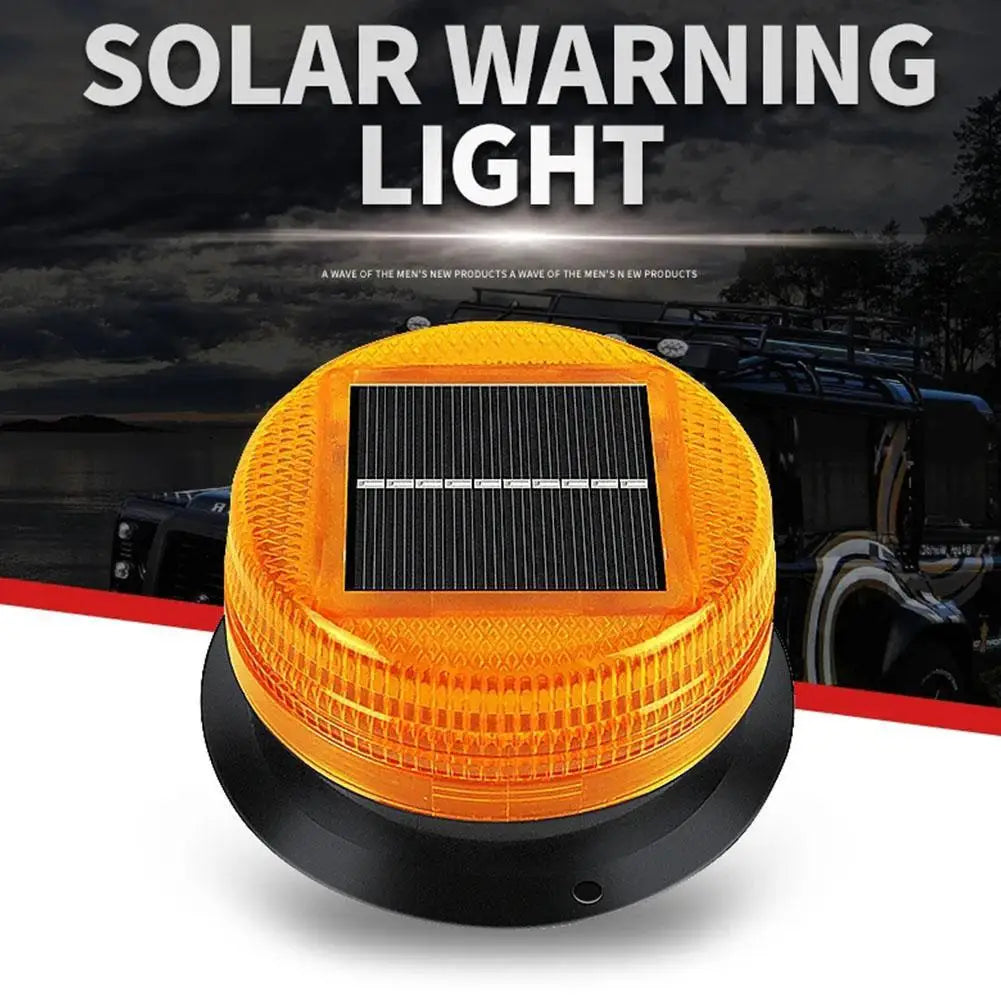 Wireless Solar-Powered Magnetic Warning Light – Emergency Strobe Beacon with Night Sensor for Cars, Trucks & Vehicles