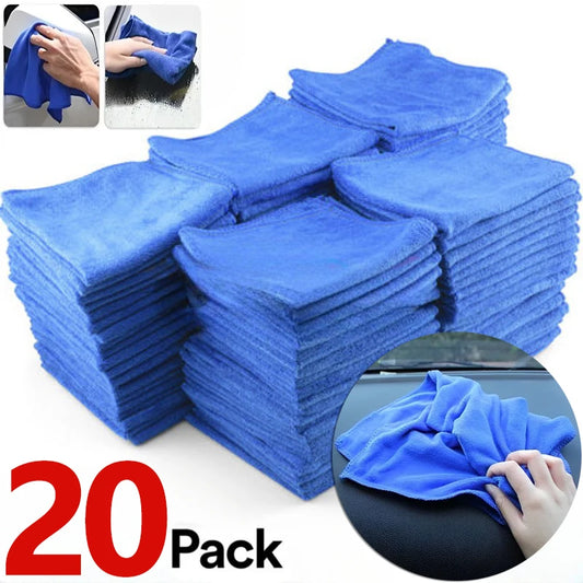 10-20Pcs Microfiber Towels - Car Wash, Drying, and Detailing Cloths | Multipurpose Cleaning for Home & Auto